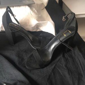 Taylor Black Suede Ankle Strap Heels (BRAND NEW)
